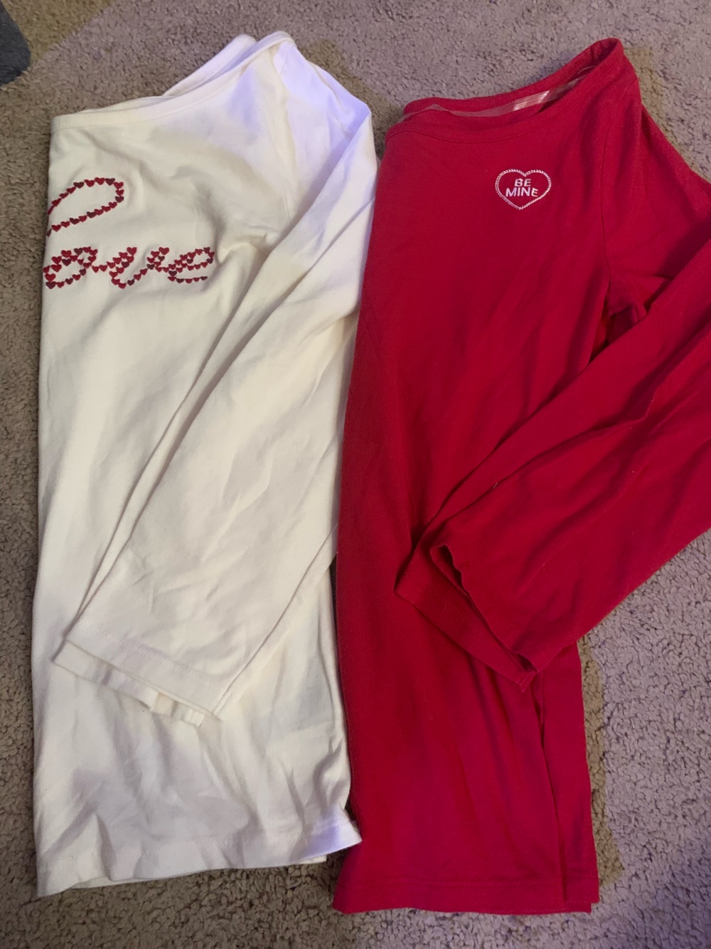 Universal thread - 3/4 length heart themed shirts - 2 shirts! XS